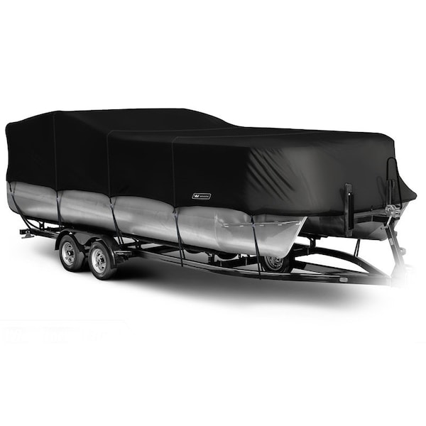 Eevelle Boat Cover PONTOON Rails Inboard 20ft 6in L 102in W Black SFPONBP20102-BLK - main